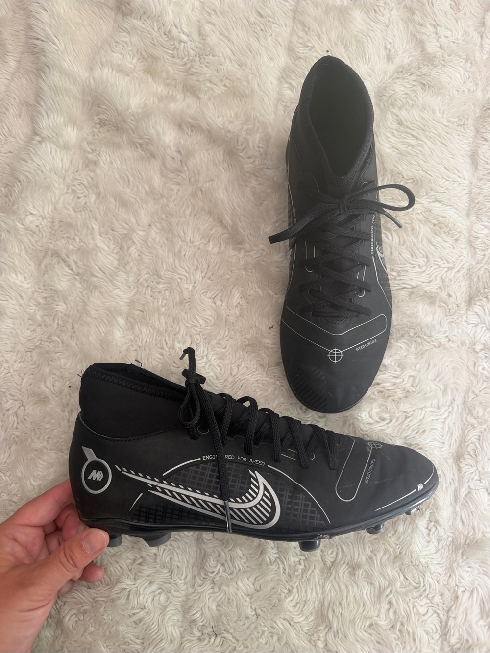 Nike Mercurial‎ Superfly 8 Club MG in the Black/Metallic Mens size 7